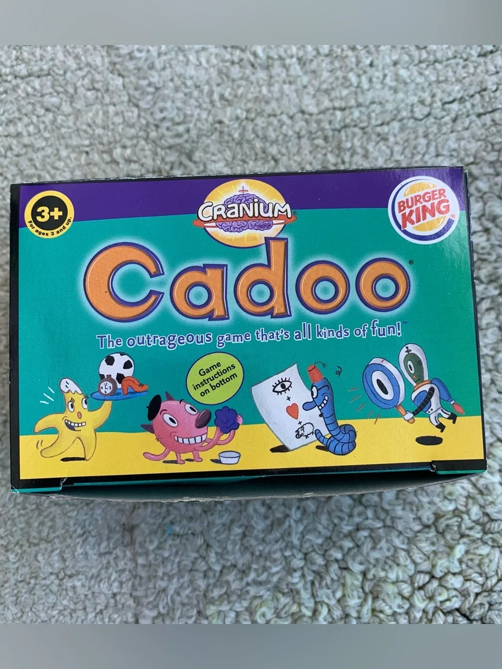 Vintage 2005 Burger King Kids Meal Toy Cranium Cadoo Mini Board Game (Complete)